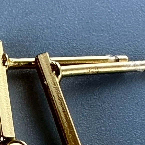 14K Gold Vermeil CZ Dainty Dangle Earrings - Picture 9 of 9